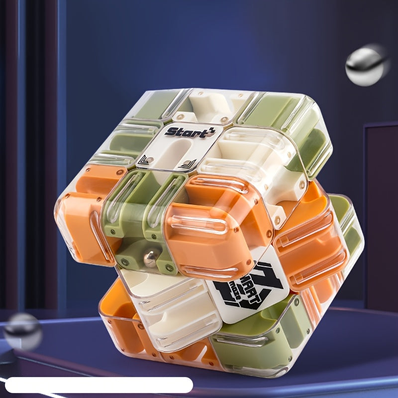 3D Maze Cube Puzzle Educational Toy for Kids Ages 3 Plus Colorful Interlocking Brain Teaser