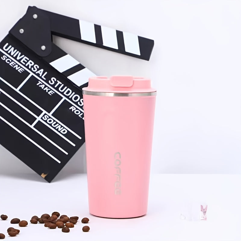 Stainless Steel Travel Mug 380ml Leakproof Reusable Tumbler for Hot Drinks