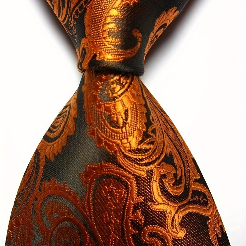 Men's Classic Neckties with Intricate Patterns for Formal and Gifting Occasions