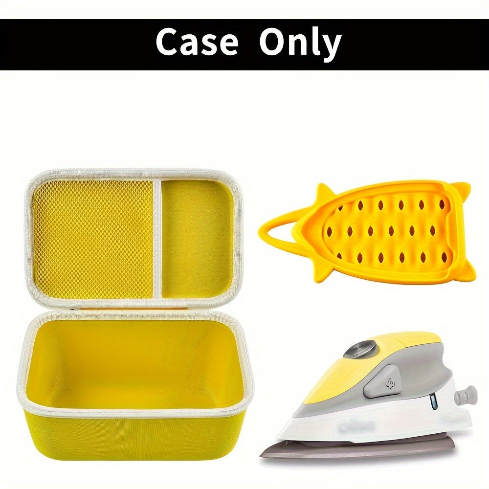 Travel Iron Organizer Case Durable EVA Gray Portable Storage with Mesh Pocket