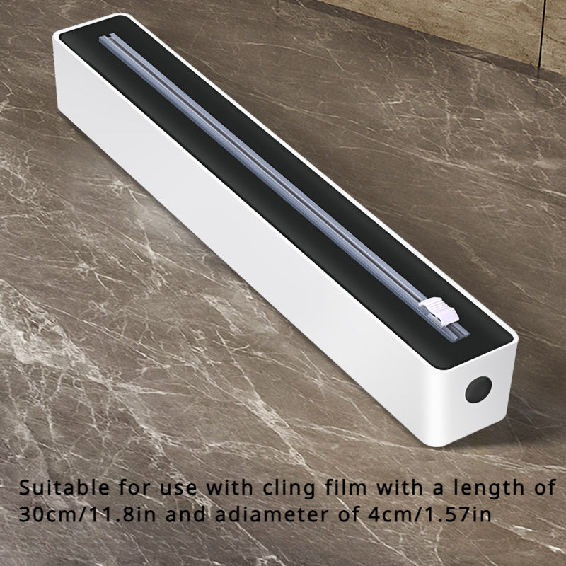 Adjustable Magnetic Kitchen Wrap Dispenser Wall Mount Cutter for Cling Film Foil