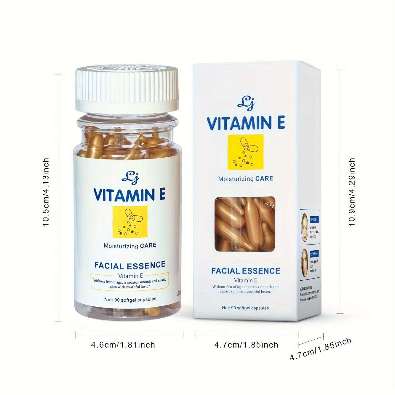 Suero facial de vitamina E para todo tipo de piel 90 cápsulas Hidratante Reafirmante Suavizante