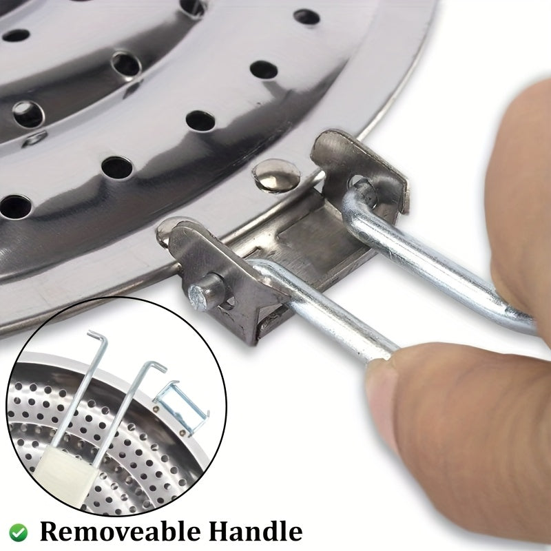 Прочный держатель для кастрюль из нержавеющей стали с двухслойным дизайном для сковородок