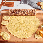 Engraved Floral Wooden Rolling Pin for Biscuit Decorating Kitchen Baking Tool