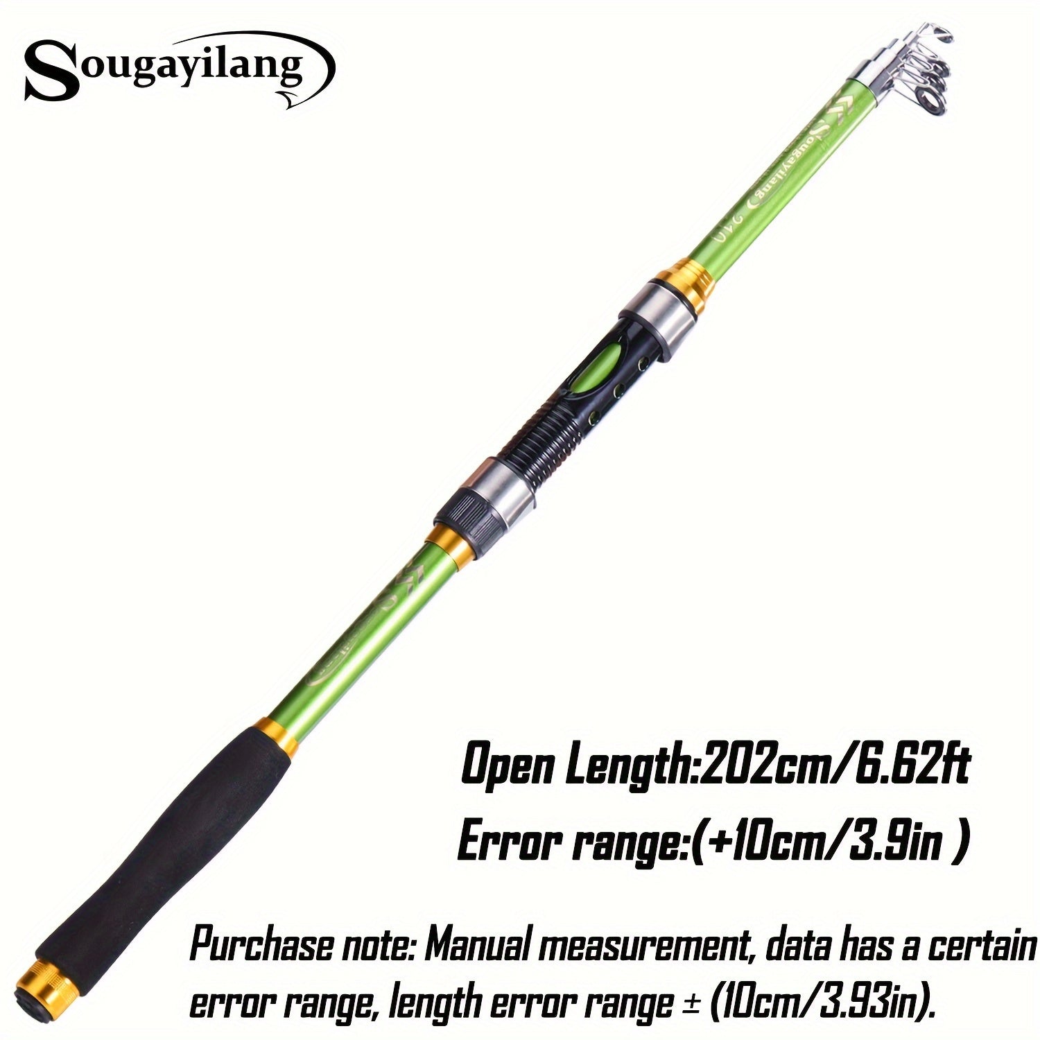 Telescopic Fishing Rod 1.8-3.3M Fiberglass Saltwater Bait Spinning Medium Action