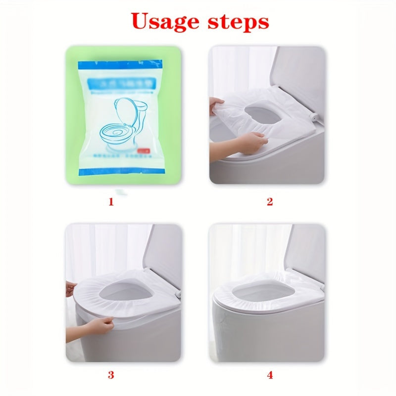 10-Pack Waterproof Disposable Toilet Seat Covers for Travel and Hotel Use
