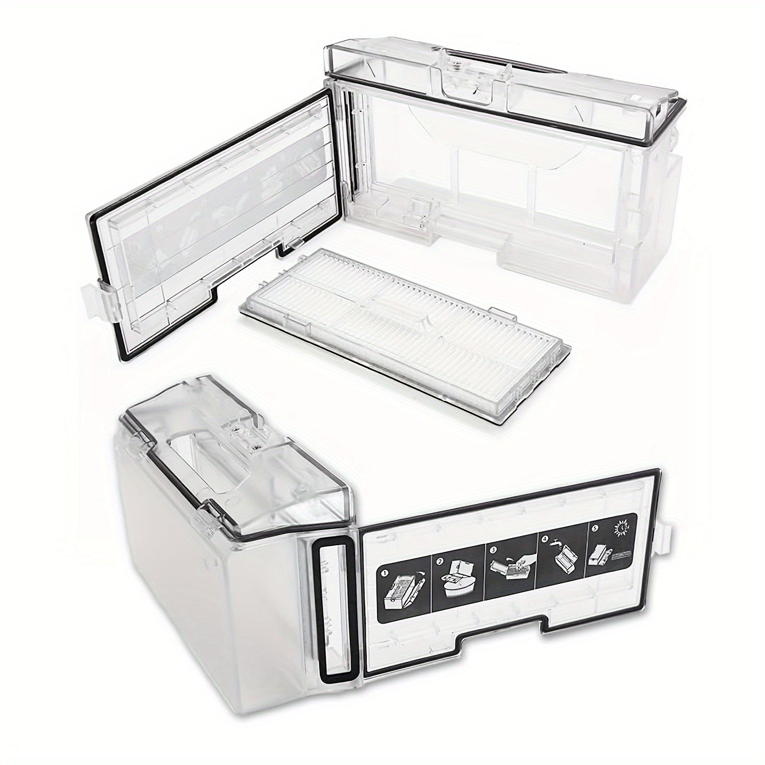 Roborock S8 seriyali chang qutisi - barcha S8 modellari bilan mos keladi - Robot tozalash apparati uchun zaruriy aksessuar.