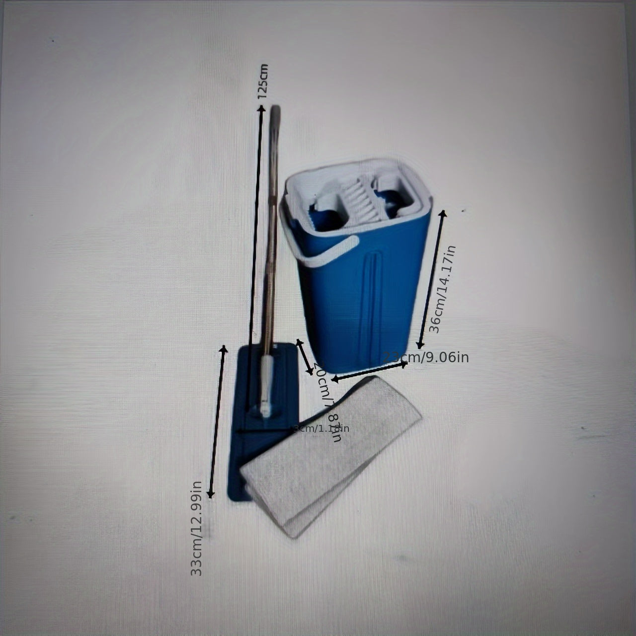 Household Cleaning Mop Set with Bucket Flat Mop Dust Removal Wet Dry Floors