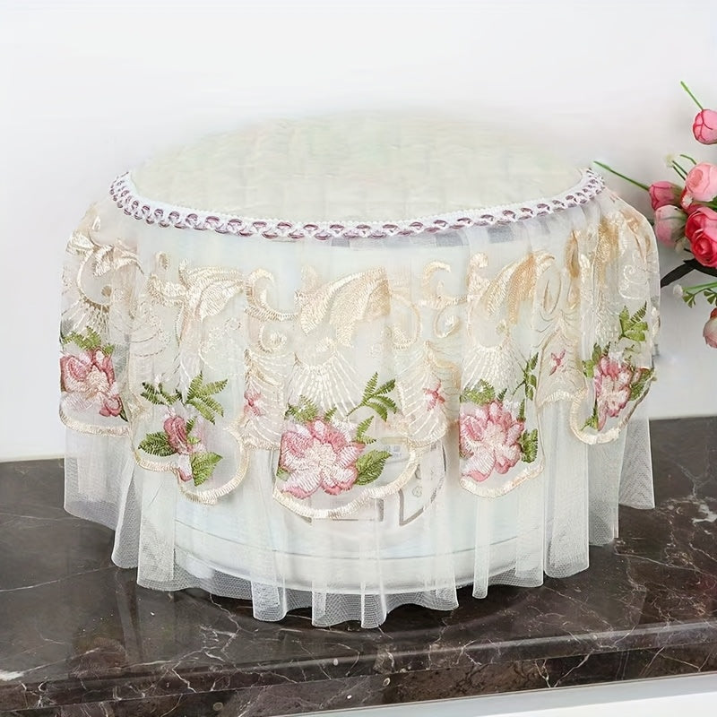 Yevropa to'qimasi, gullar naqshli elektr pechlari uchun to'siq. Uyda foydalanish uchun ideal, oshxona jihozlari va yashash xonasi bezaklariga qishloq jozibasini qo'shadi.