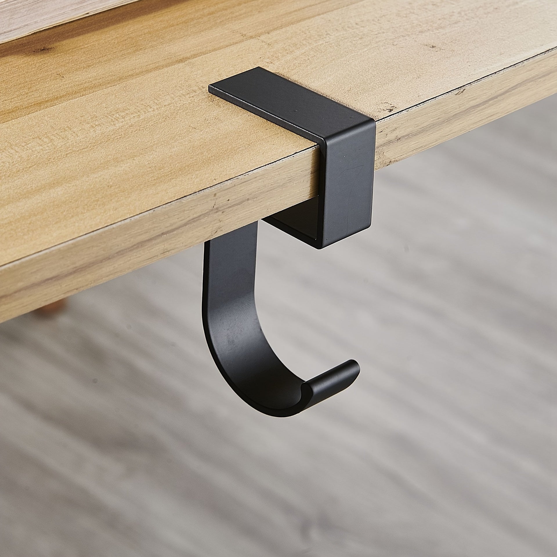 Set of 2 S-Shaped Aluminum Desk Hooks, Punch-Free Organizer for Home Kitchen Bathroom