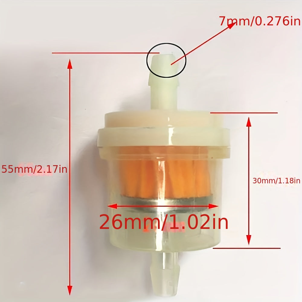 10 Pcs Universal Gasoline Oil Fuel Filter for Scooter Motorcycle ATV