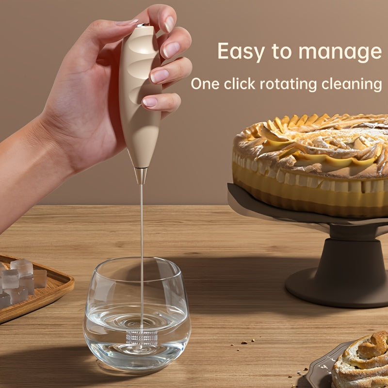 Mini Electric Hand Mixer Plastic Battery-Free Kitchen Stirrer for Baking