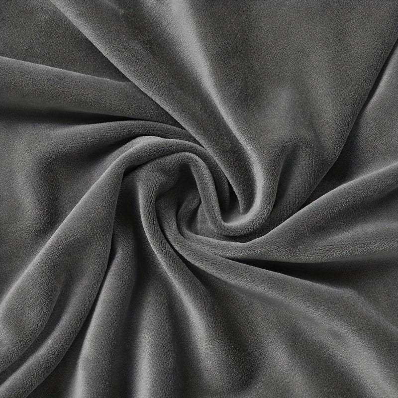 Funda de silla de terciopelo Silvery Fox con elástico y cinturón de atadura para hogar, oficina, hotel