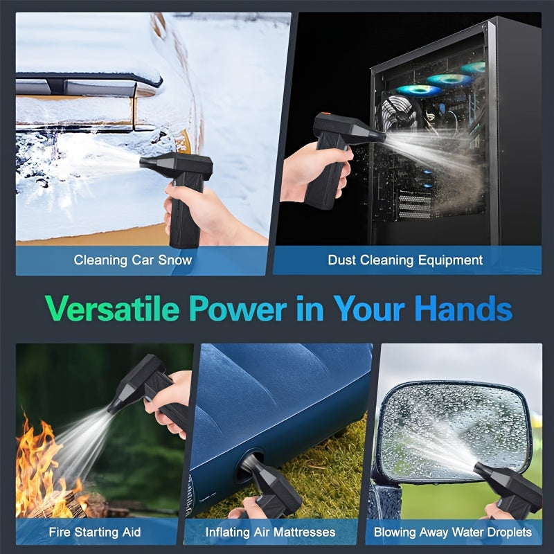 Rechargeable Turbo Fan Portable Handheld Fan for Camping Travel and Indoor Use