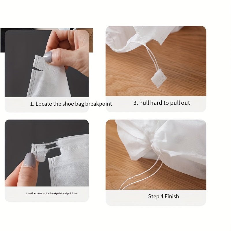 30-Pack Breathable Drawstring Dust Covers for Handbags Shoes and Home Organization