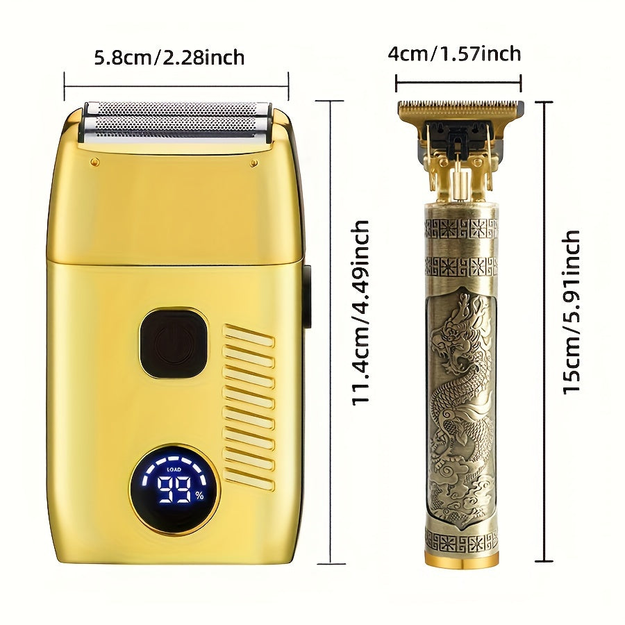 Electric Razor Shaver USB Rechargeable 600mAh Beard Trimmer Hair Clipper Set