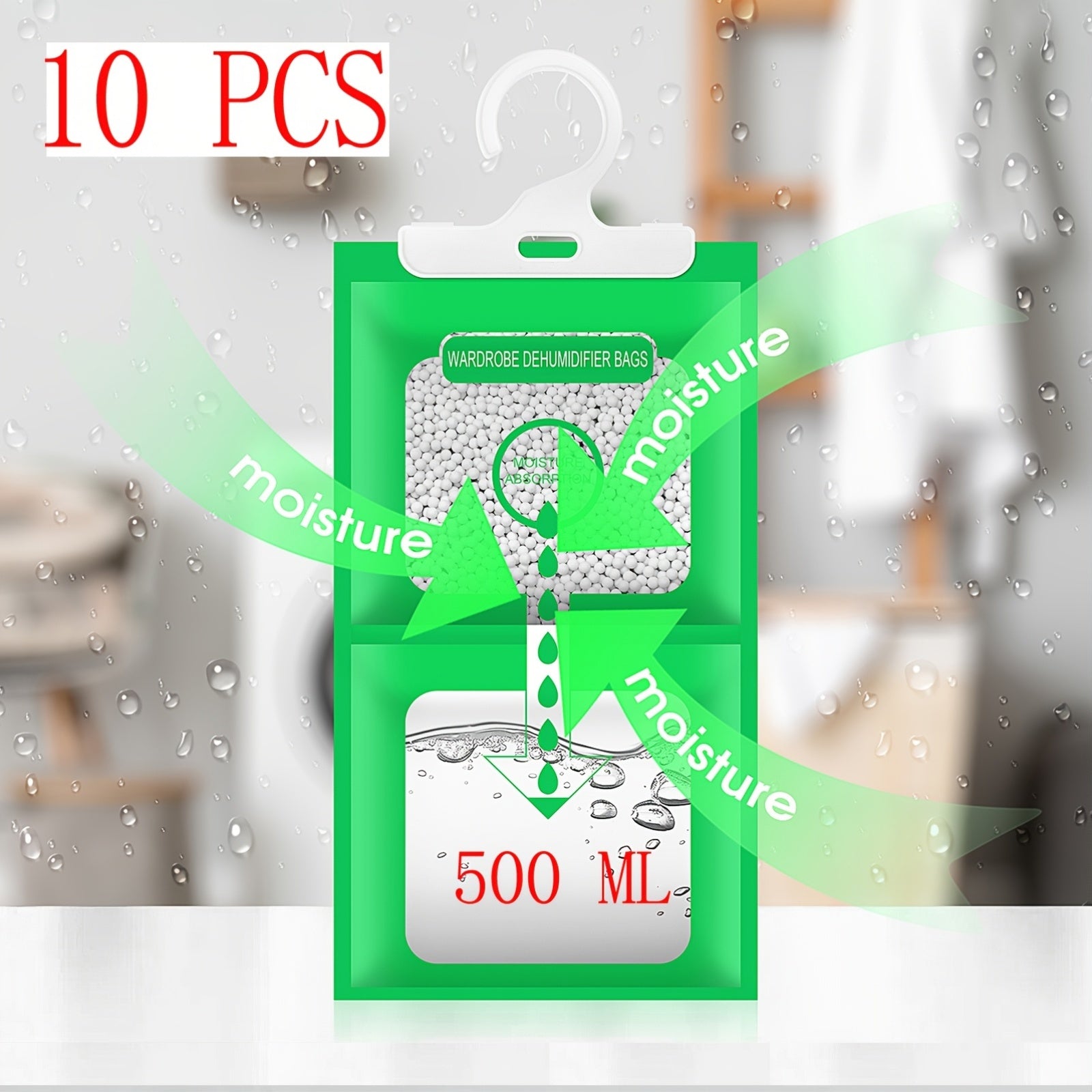 10 dona Namlikni Olish Sumkasi Elektrik Bo'lmagan Gardrop Quruqchisi