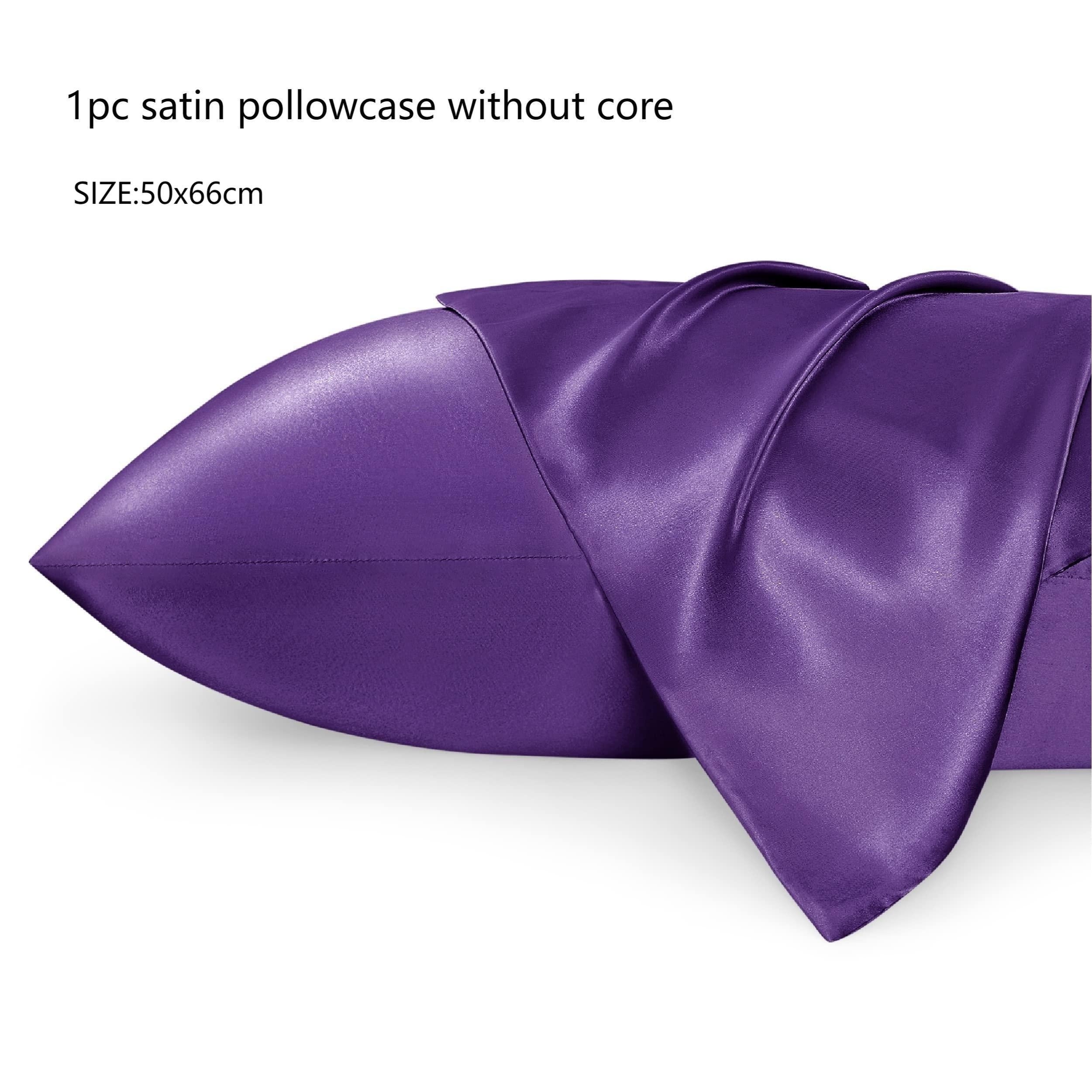 Satin Pillowcase Queen Size Black 50.8x76.2 cm Hair and Skin Care Set