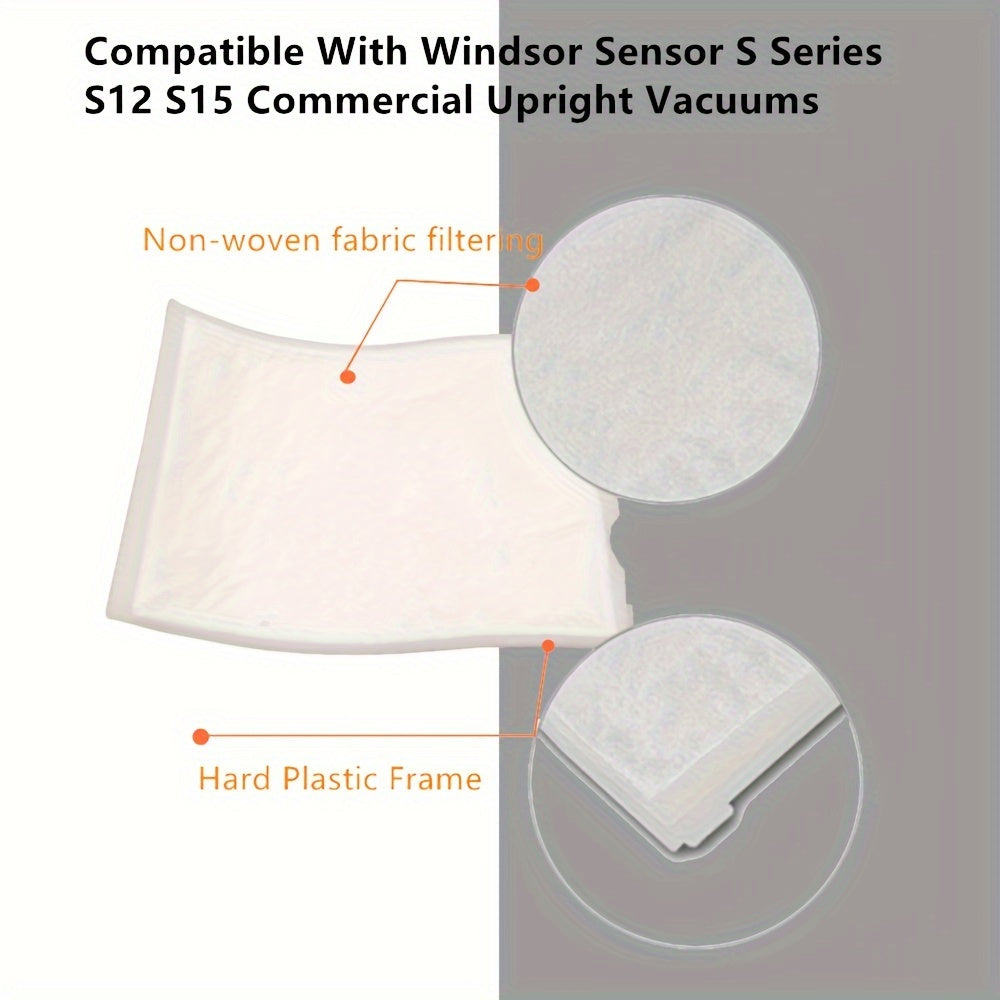Windsor Sensor va Sebo Essential to'g'ri vakuumlar uchun mo'ljallangan ikki dona yuqori sifatli chiqish filtrlari - S12, S15, G1 va G2 modellari bilan mos keladi - 8.614-140.0 raqamli yuqori samarali almashtirish qismi.
