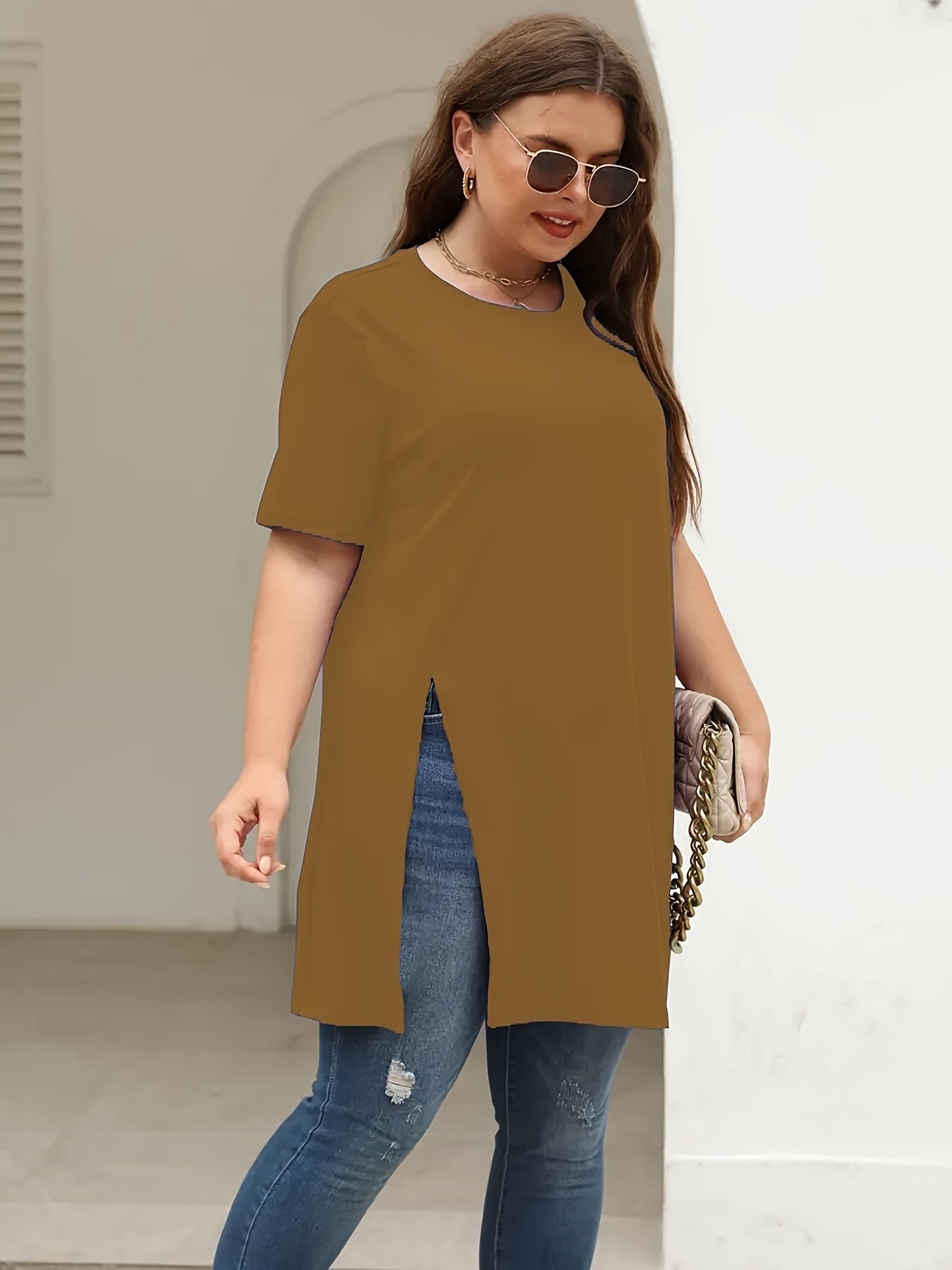 Women's Plus Size T-Shirt Cotton Casual Top for Women