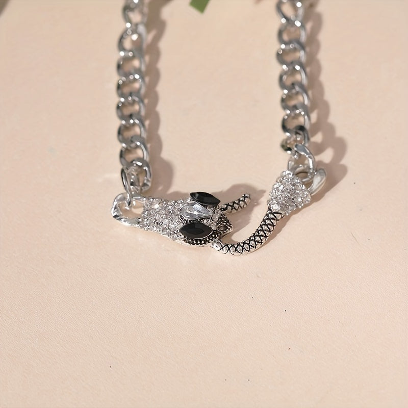 Gothic Snake Chain Necklace Unisex Jewelry Gift for Men Women Stylish