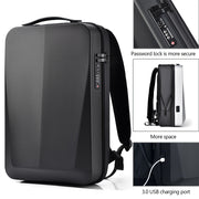 HUABUPS Katta Hajmli Noutbuk Ruksak USB Zaryadlash va Parol Qiluvchi Qopqoq bilan - Sayohat, Biznes, Maktab uchun Ideal - Mustahkam PVC, Ko'p Bo'limli Dizayn, Moslashtiriladigan Tasmalar|Ajoyib sovg'a