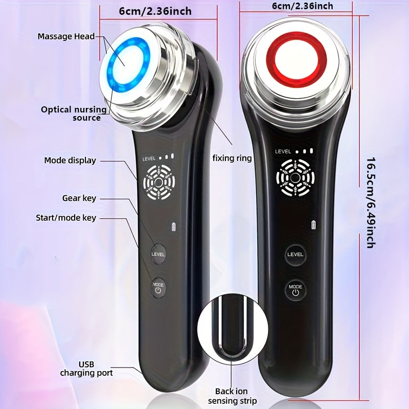 Rechargeable Electric Facial Massager with 5 Modes USB Charging 600mAh Lithium Battery Skin Care Device