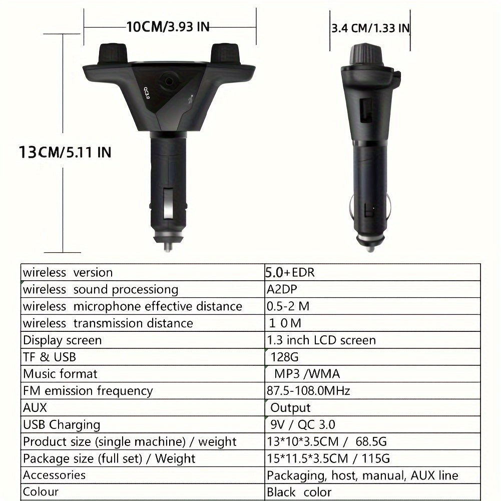 Car FM Transmitter MP3 Player Adapter Charger Handsfree for Car Use