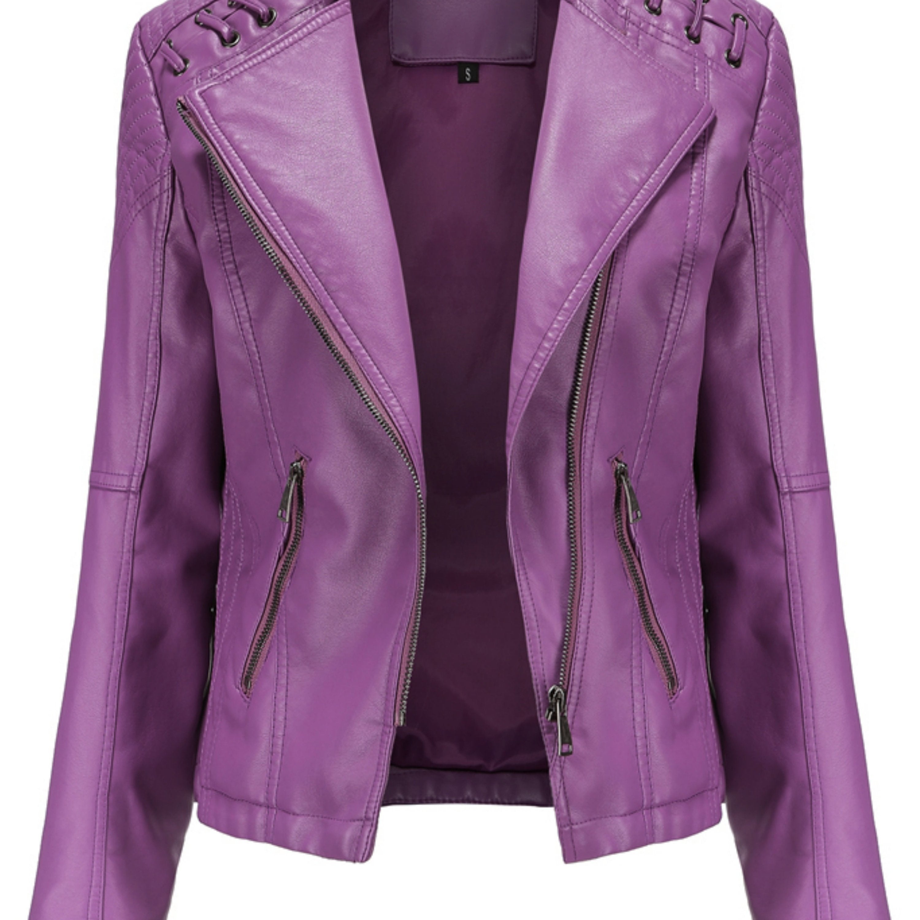 Women's Waterproof Skinny Fit Jacket with Stand Collar Long Sleeve Solid Color Fall Winter