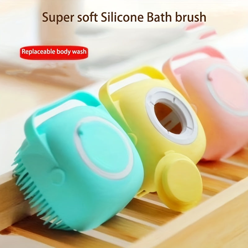 Kids Silicone Bath Brush Soft Hair Shampoo Massage Toy