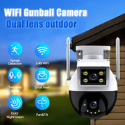 Outdoor Waterproof Wi-Fi Security Camera with Pan Tilt Night Vision Two-Way Audio