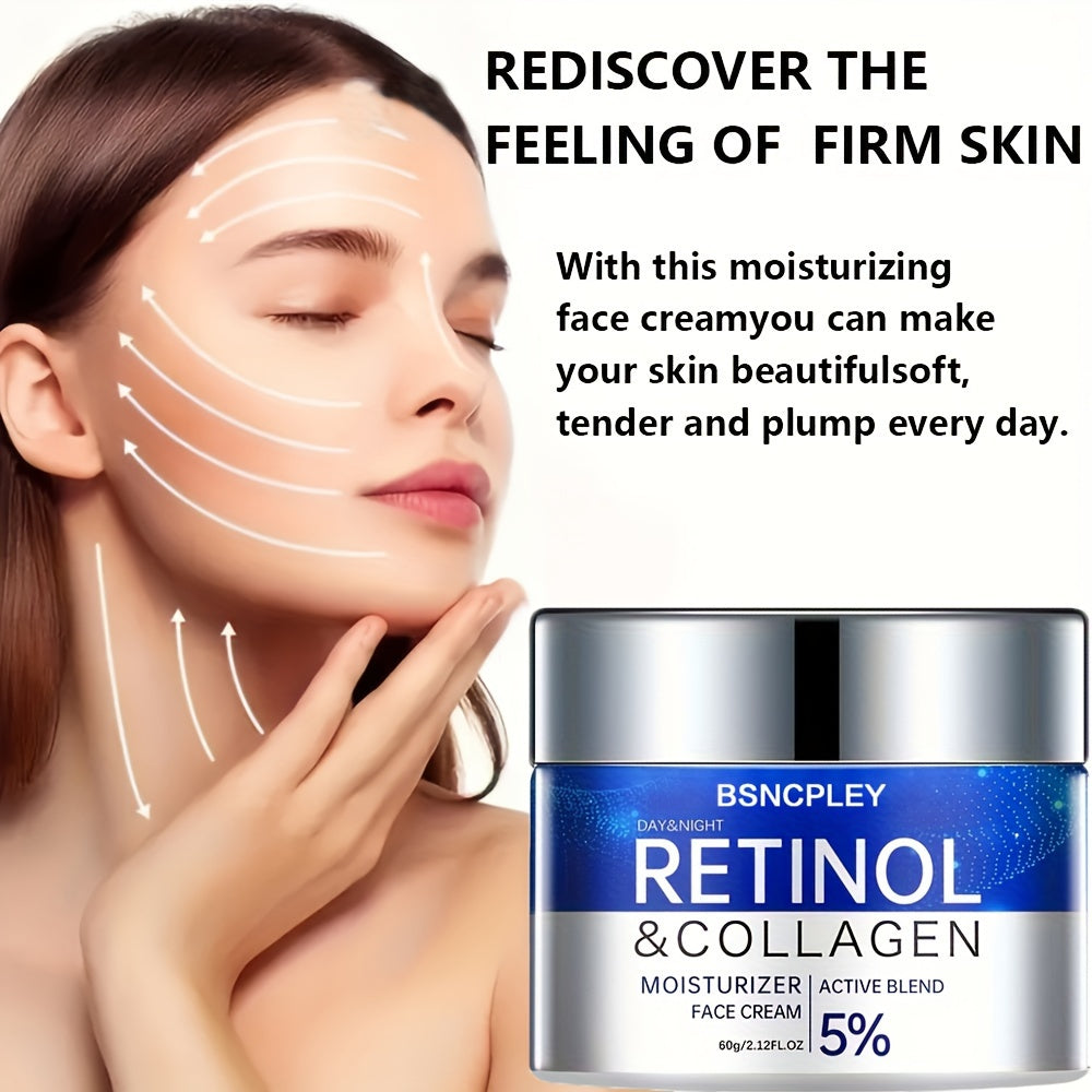Alcohol-Free Retinol Collagen Firming Cream and Hydrating Serum Set for All Skin Types