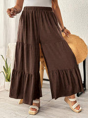 Plus Size Women's Patchwork Cake Skirt Pants Long Trousers