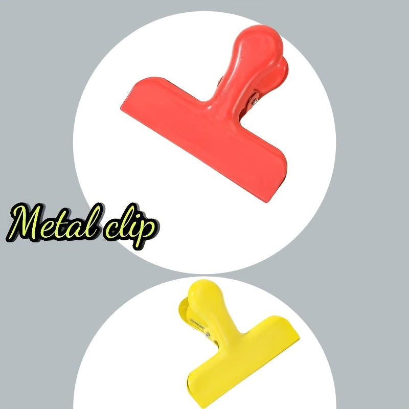 7.7cm Gold Food Bag Sealer Clip and Document Holder Clip Multipurpose Organizer