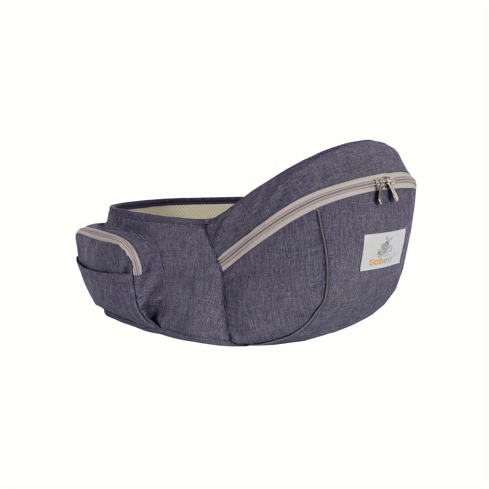 Gray Baby Carrier Waist Seat Hip Seat with Storage Safety Certified for On-the-Go Parents