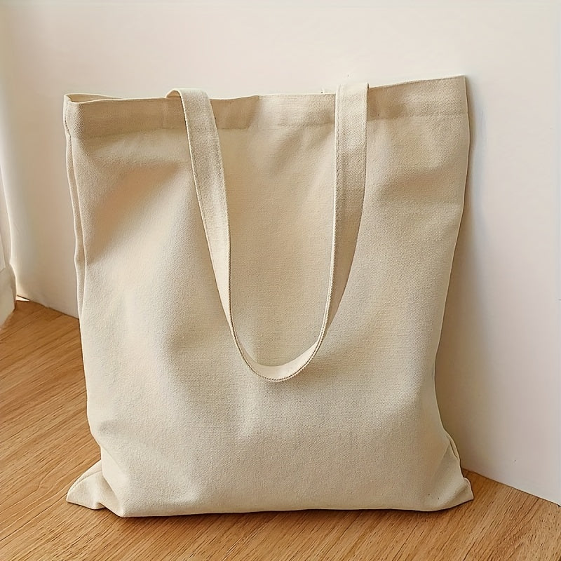 Canvas Shoulder Bag for Women with Simple Color Modern Design Versatile Tote and Diaper Bag