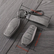 Universal TPU Car Key Fob Cover with Metal Key Ring, Bronze Finish
