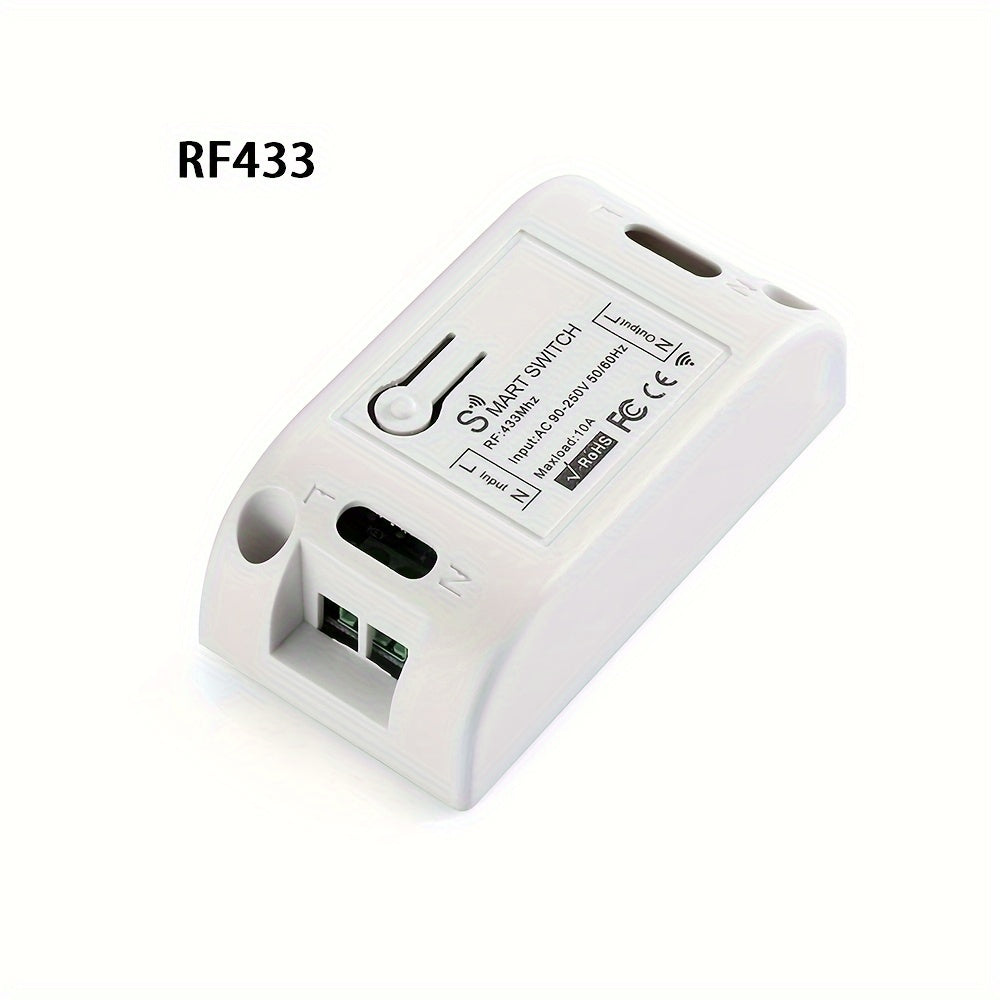 Wireless RF433 Home Lighting Switch 1/2/3 Gang Wall Mount Remote Control White Gray 110V 220V