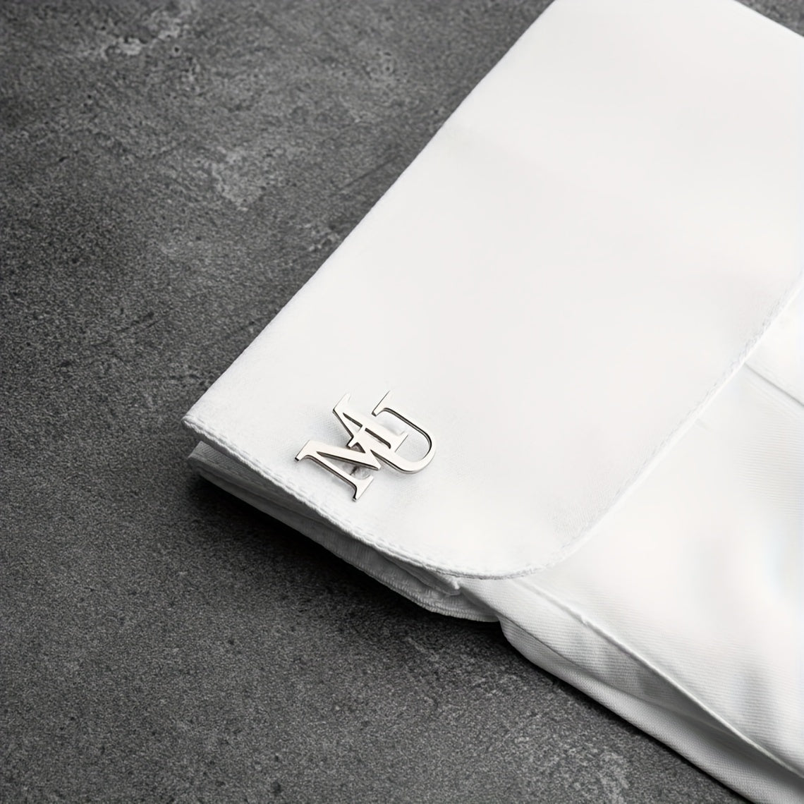 Men's Stainless Steel Cufflinks Personalized Two-Letter Formal Wedding Business Accessories
