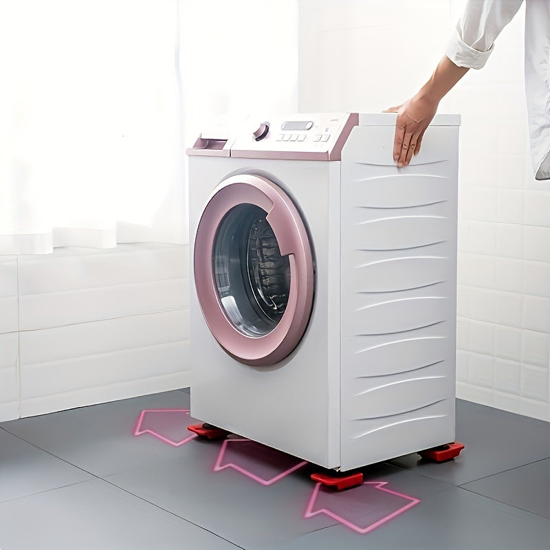 Set of 5 Heavy-Duty Furniture Lifters with Metal Moving Rollers and Rotating Pads