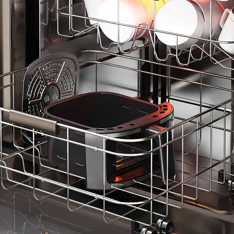 6-квартовая духовка-аэрогриль с сенсорным дисплеем, нержавеющая сталь, корзина, 8 предустановок, 220-240 В