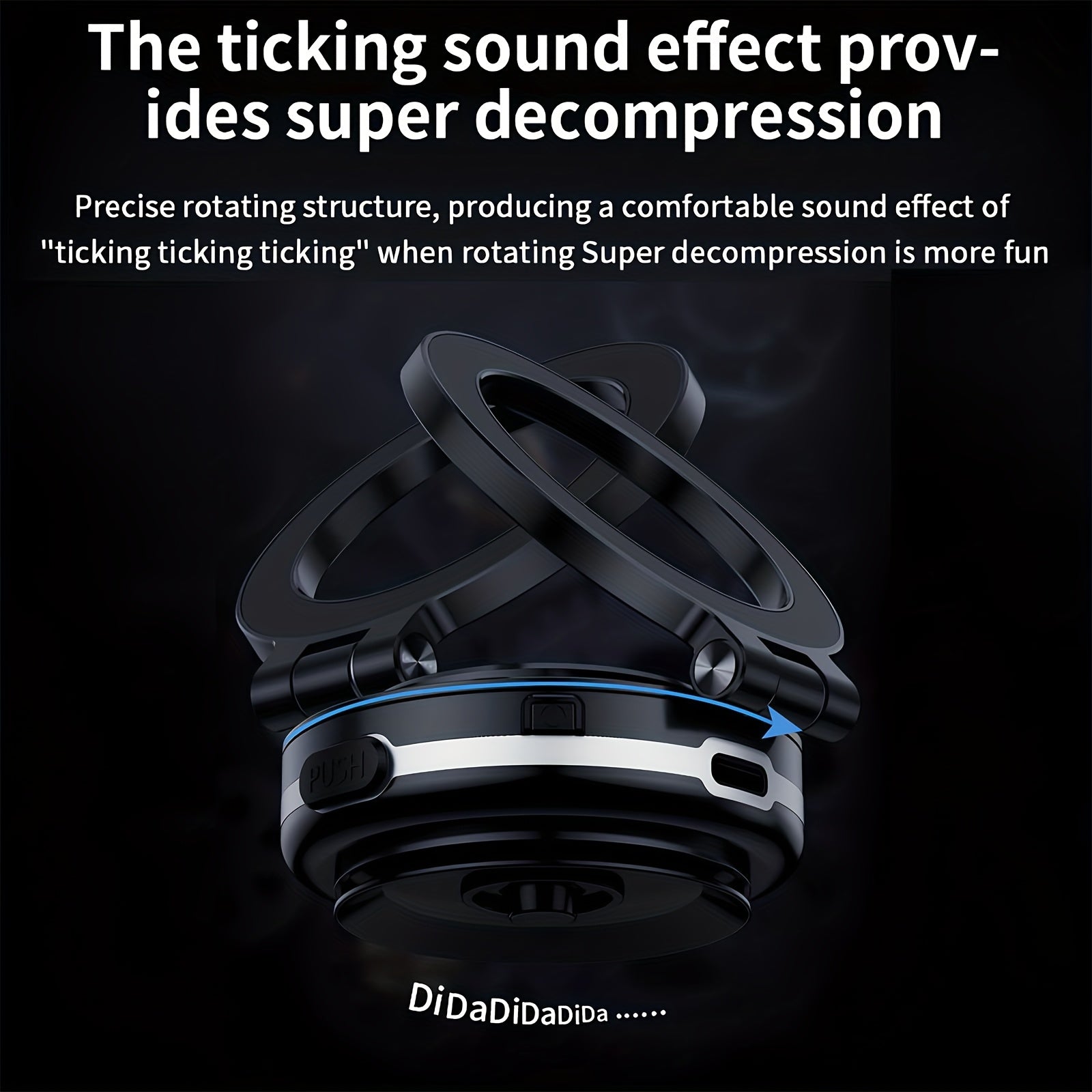 Barcha Metallik Magnitli Avtomobil Telefon Qopqog'i Qaytariladigan 360° Buriladigan Qo'ldan Erkin Tutqich