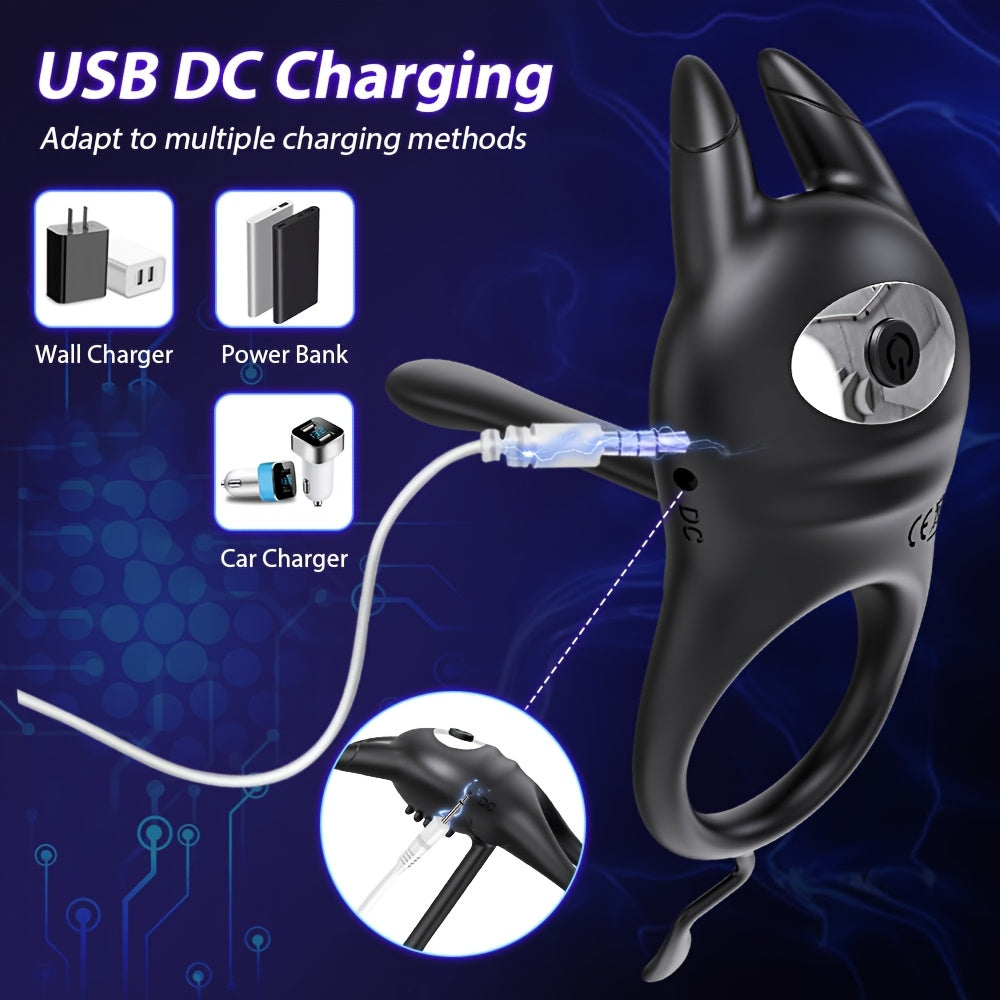 Anillo de pene de silicona para hombres con 10 modos, juguete sexual para parejas, juguete para adultos