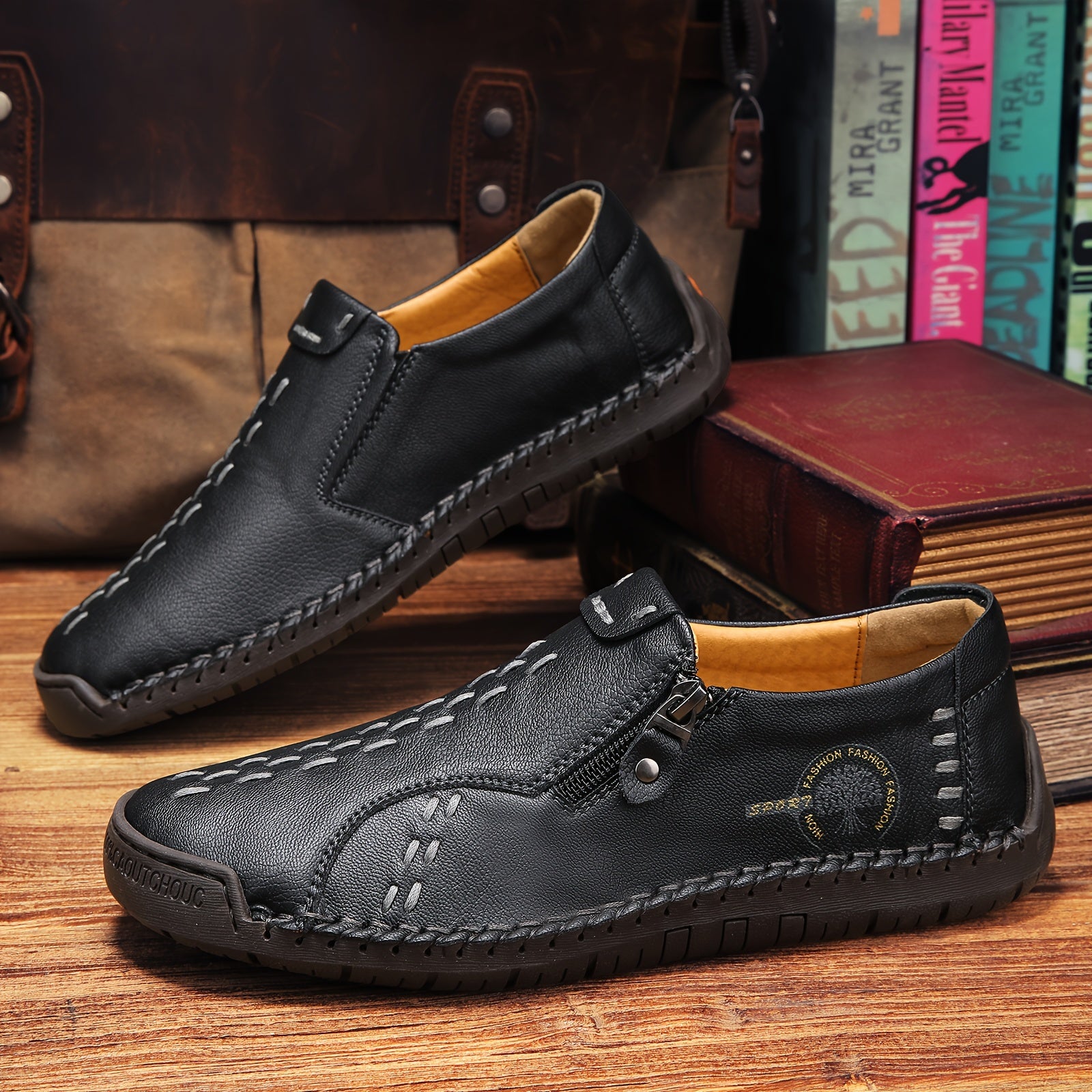 Men's Microfiber Slip-On Trekking Shoes Non-Slip Camping Footwear