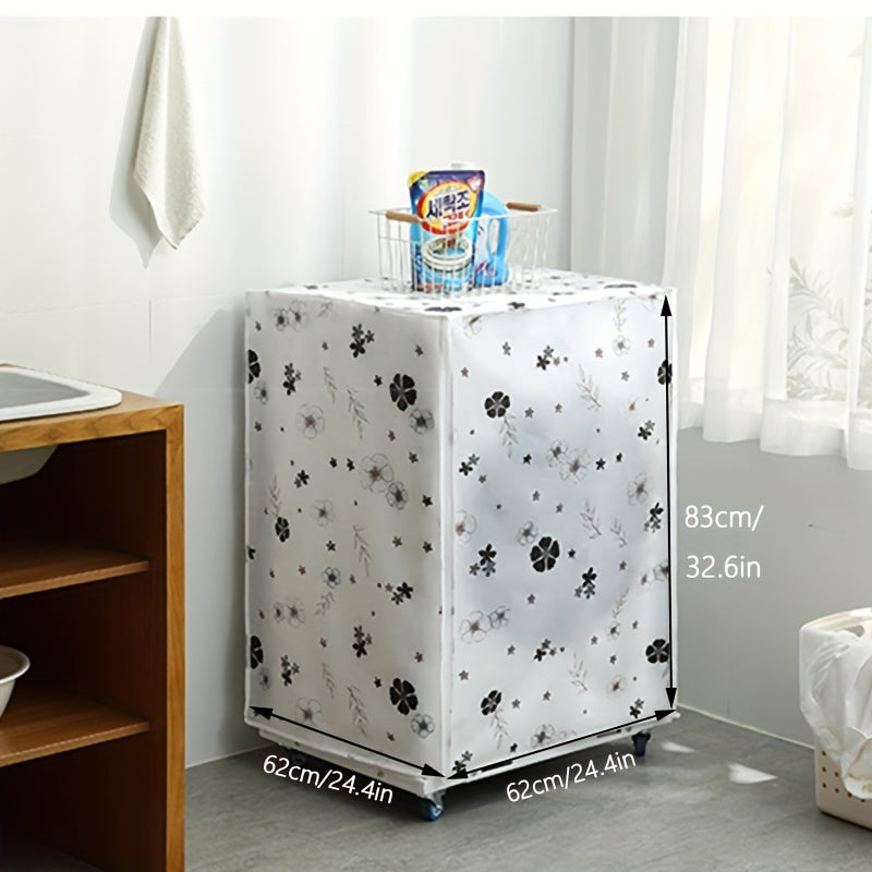Waterproof Washer Dryer Cover Dustproof Sunproof Zipper Fits Most Front-Loading Machines
