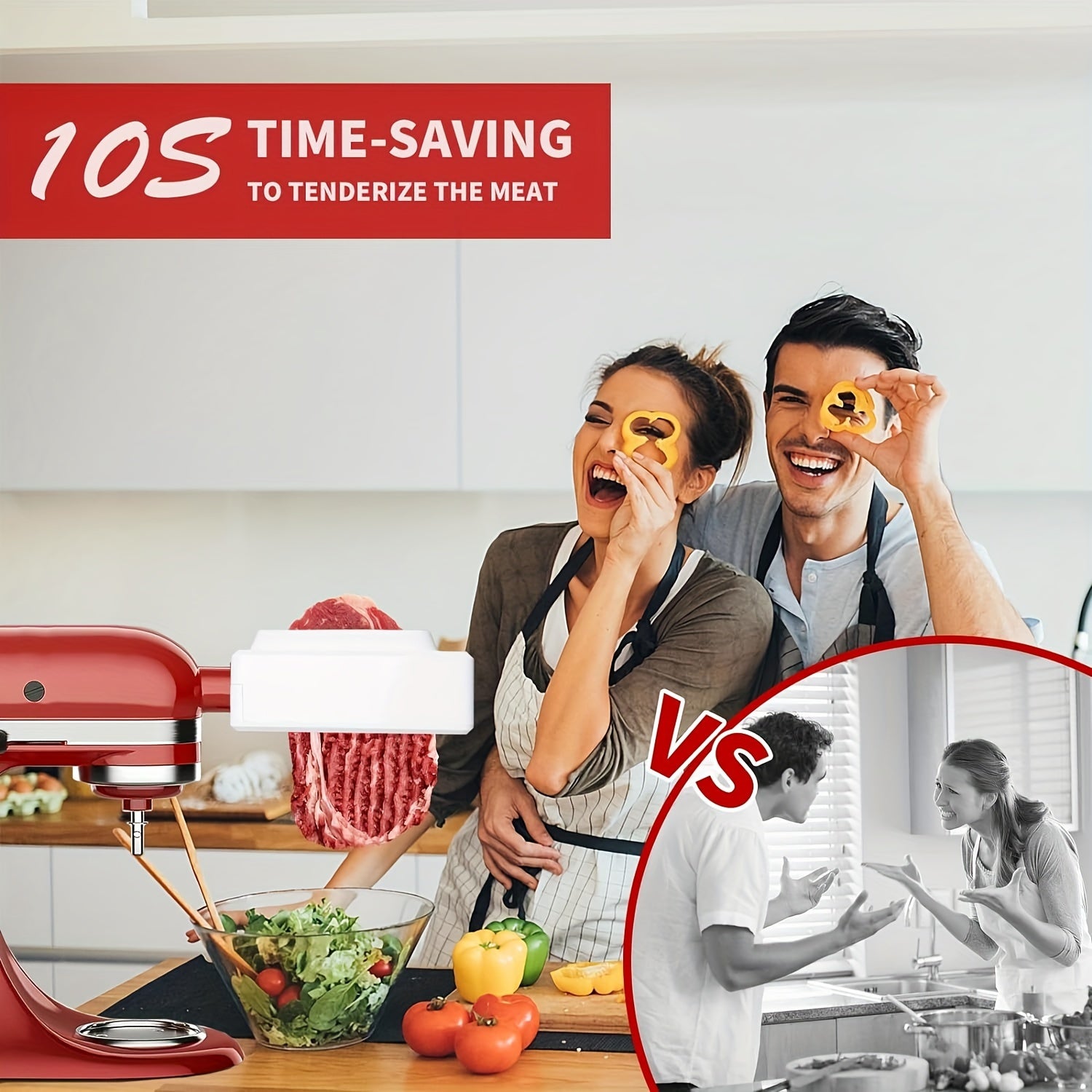 Meat Tenderizer Accessories for KitchenAid Vertical Mixers, Easy to Clean, Enhance Meat Tenderness