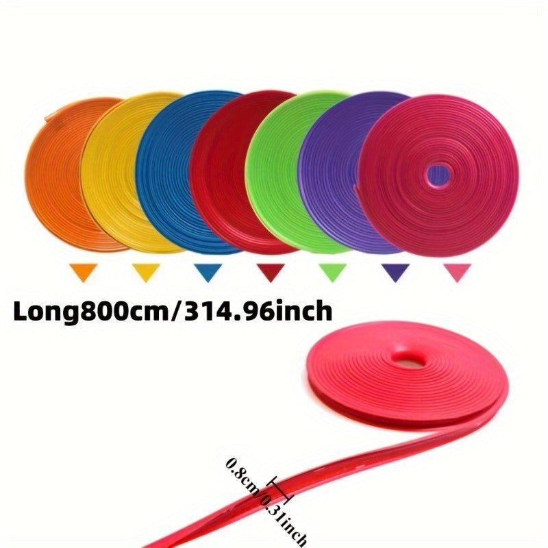 Universal Rubber Wheel Rim Protector Black Red Edge Guard 314.96 Inch