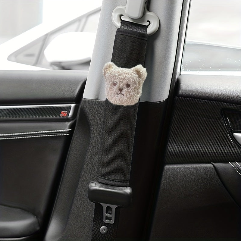 Car Seat Belt Shoulder Pads Kids Cartoon Decoration Set