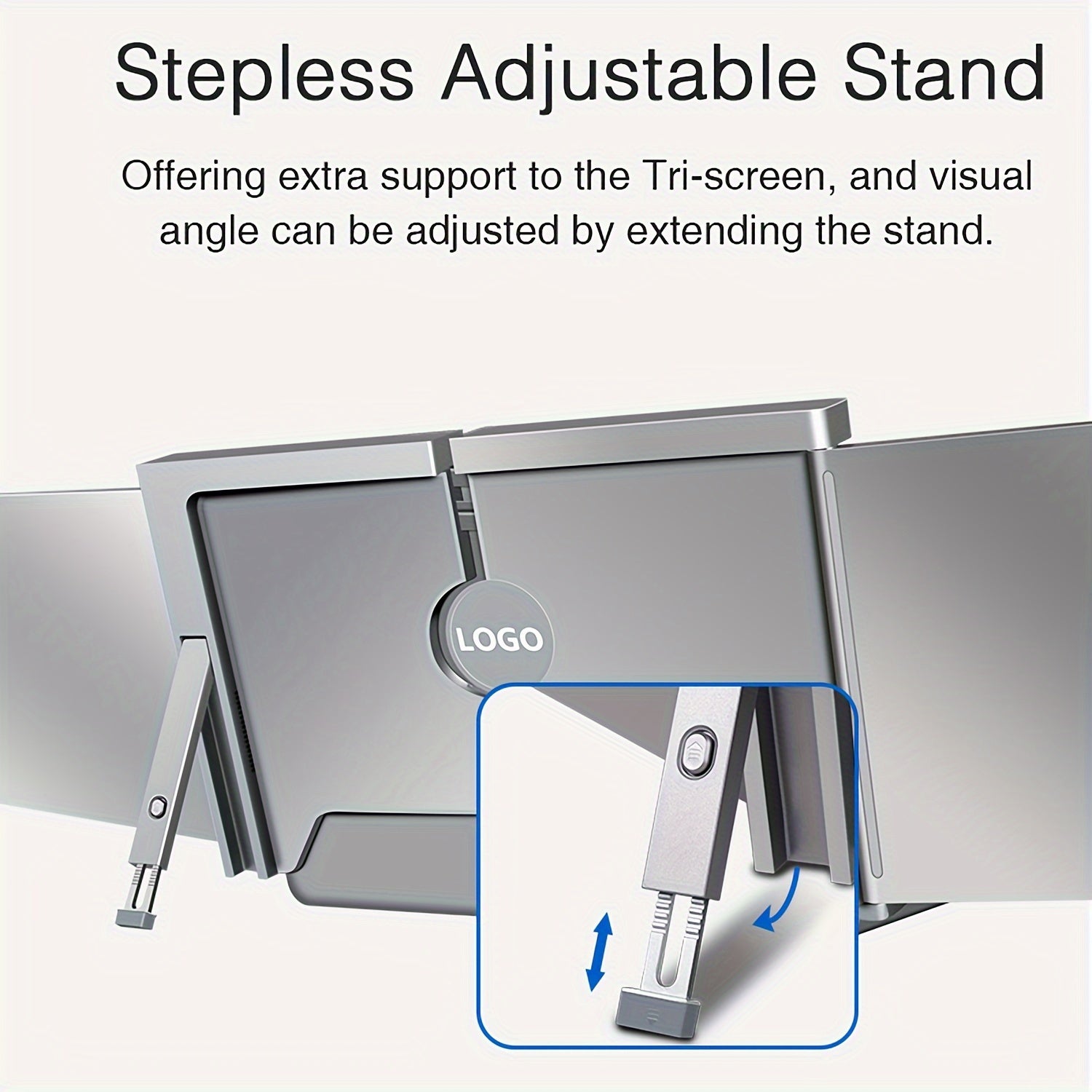 Portativ uchta monitor noutbuklar uchun 33.78 sm 1080P FHD IPS displey, USB-C/A ulanishi, Freesync Premium, mat finish, keng ko'rish burchagi. MacOS M1-M3 va Windows bilan mos keladi.