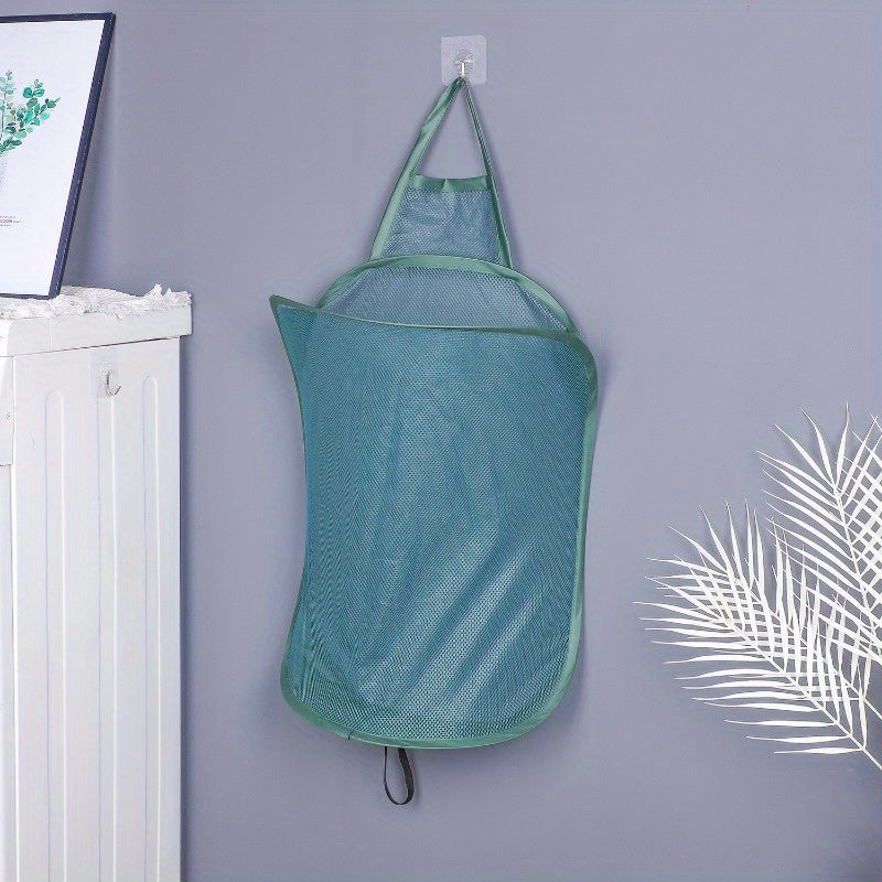 Складная сетчатая корзина для белья настенного монтажа для путешествий, кемпинга, ванной комнаты, хранения